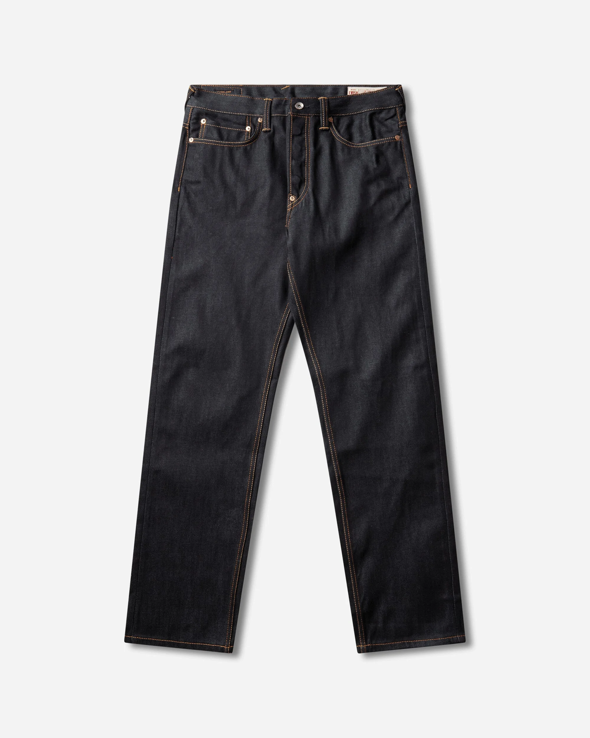 Men's Seagull Print Pockets Jeans Raw Indigo - 1