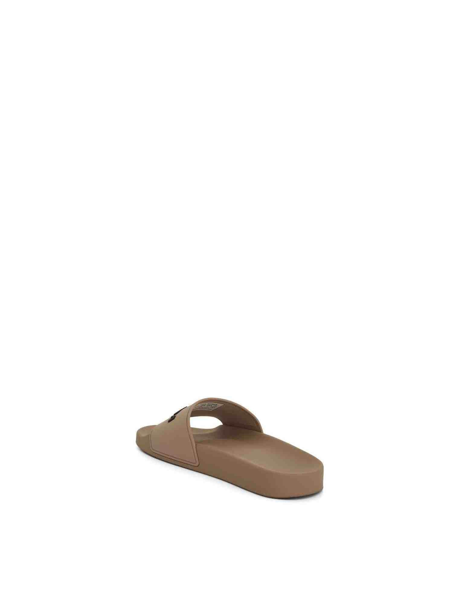 3D Logo Pool Slide Sandal in Beige/Black - 3