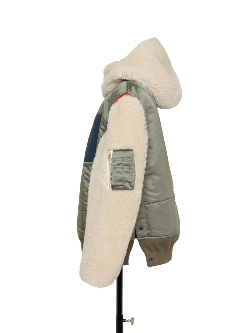 Faux Shearling x Nylon Twill Blouson 4
