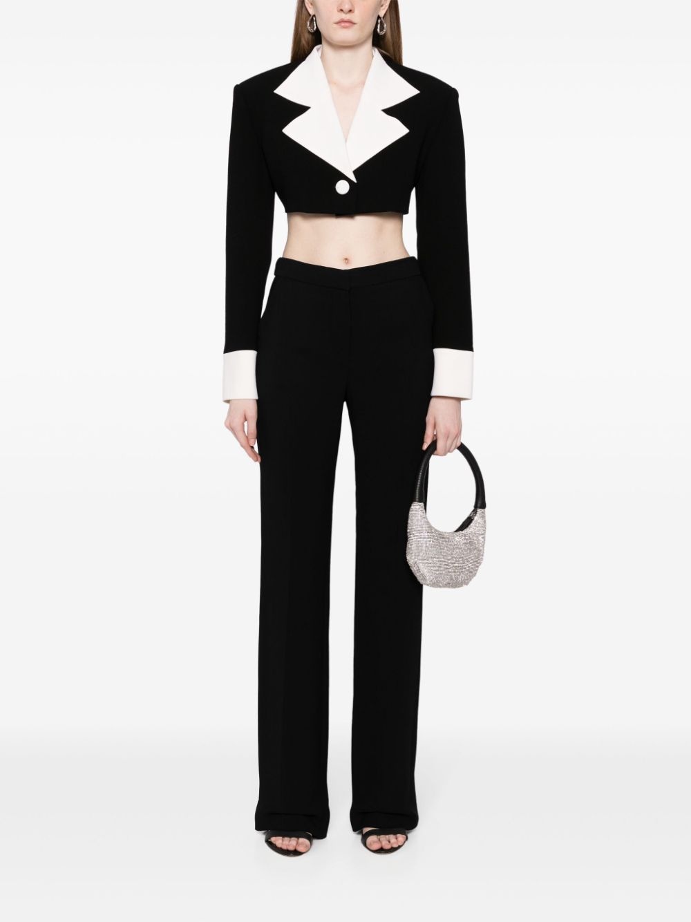 two-tone cropped jacket - 2