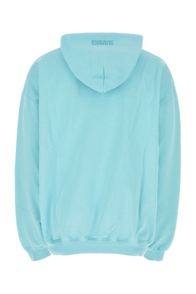 VETEMENTS Light blue cotton blend sweatshirt outlook