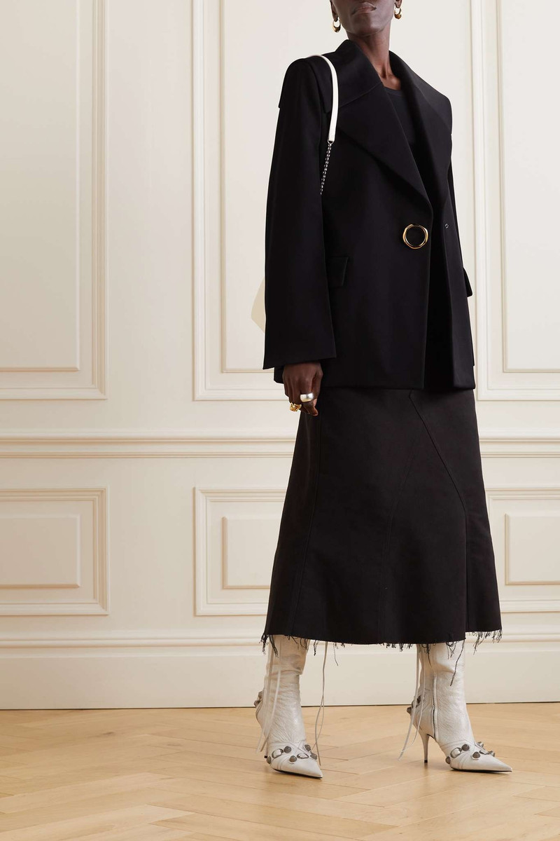 Jil Sander Oversized embellished wool-grain de poudre blazer outlook