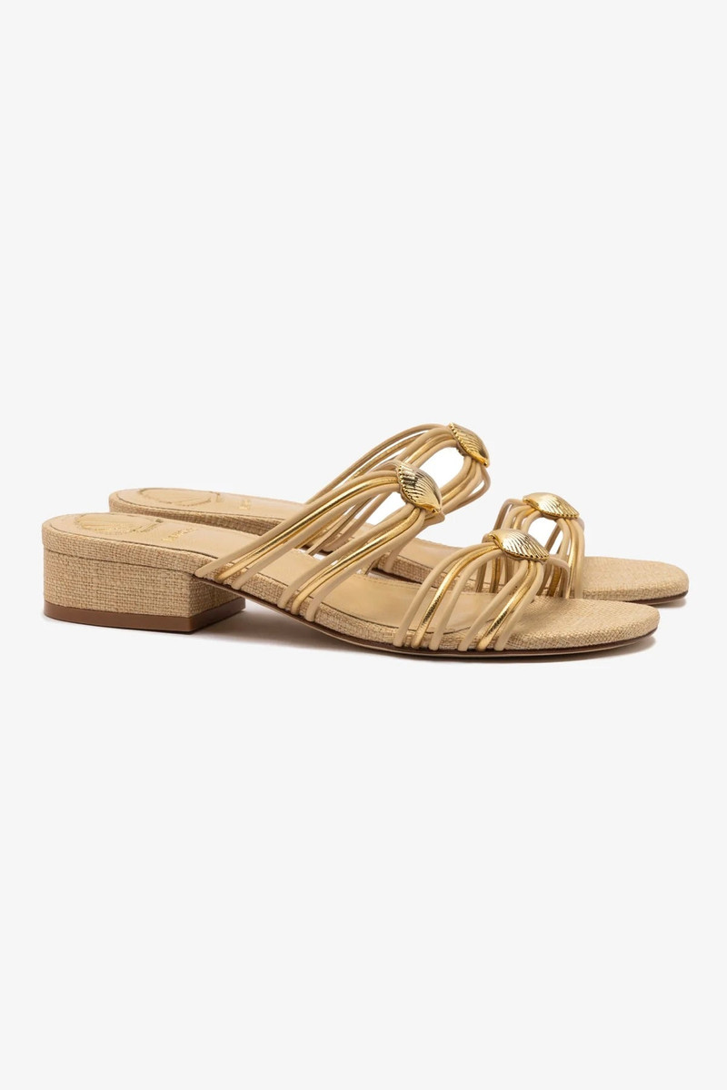 Shelly Flat Mule In Beige Raffia 3