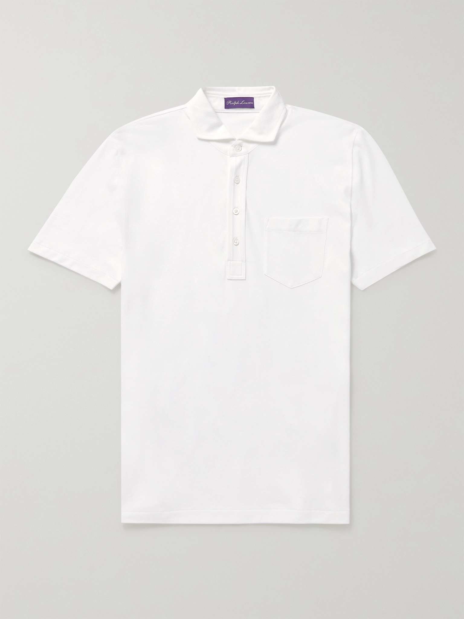 Logo-Embroidered Mercerised Cotton-Piqué Polo Shirt - 1