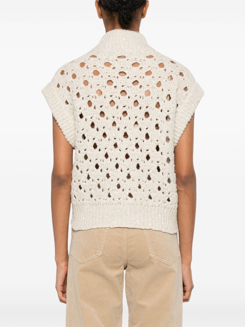 sequinned cardigan - 4