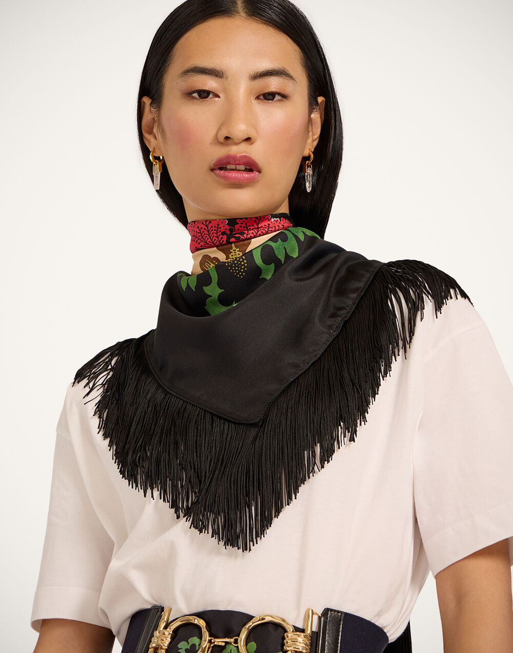 Reversible Fringe Carré Scarf - 3