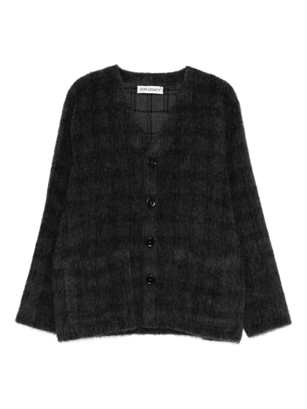 checked cardigan - 1