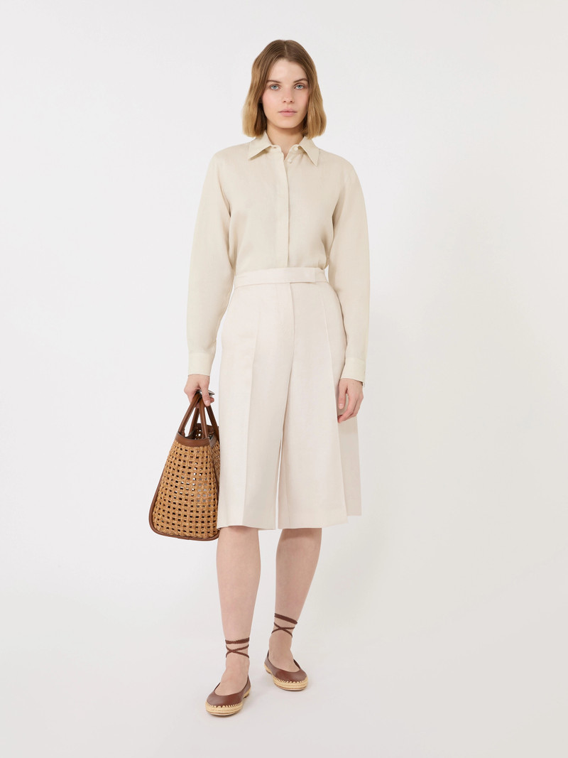 Max Mara FALASCO Linen canvas shirt - BEIGE outlook