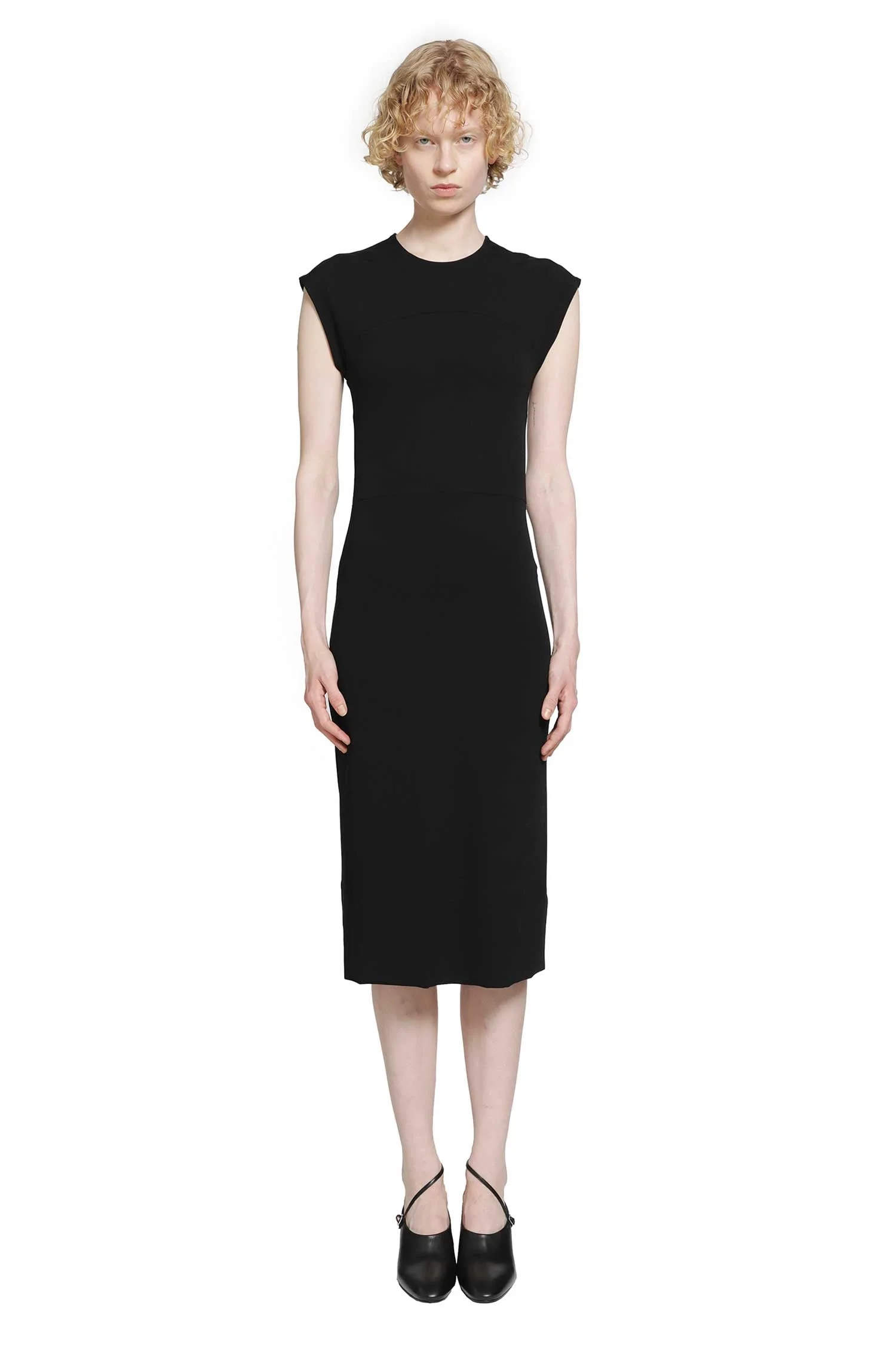 Lightweight Viscose Crewneck Dress - 1