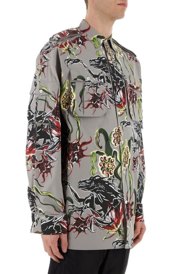 シャツ Prada Printed Poplin Shirt Prada Short-sleeved Printed Poplin Shirt | Saks Fifth Avenue