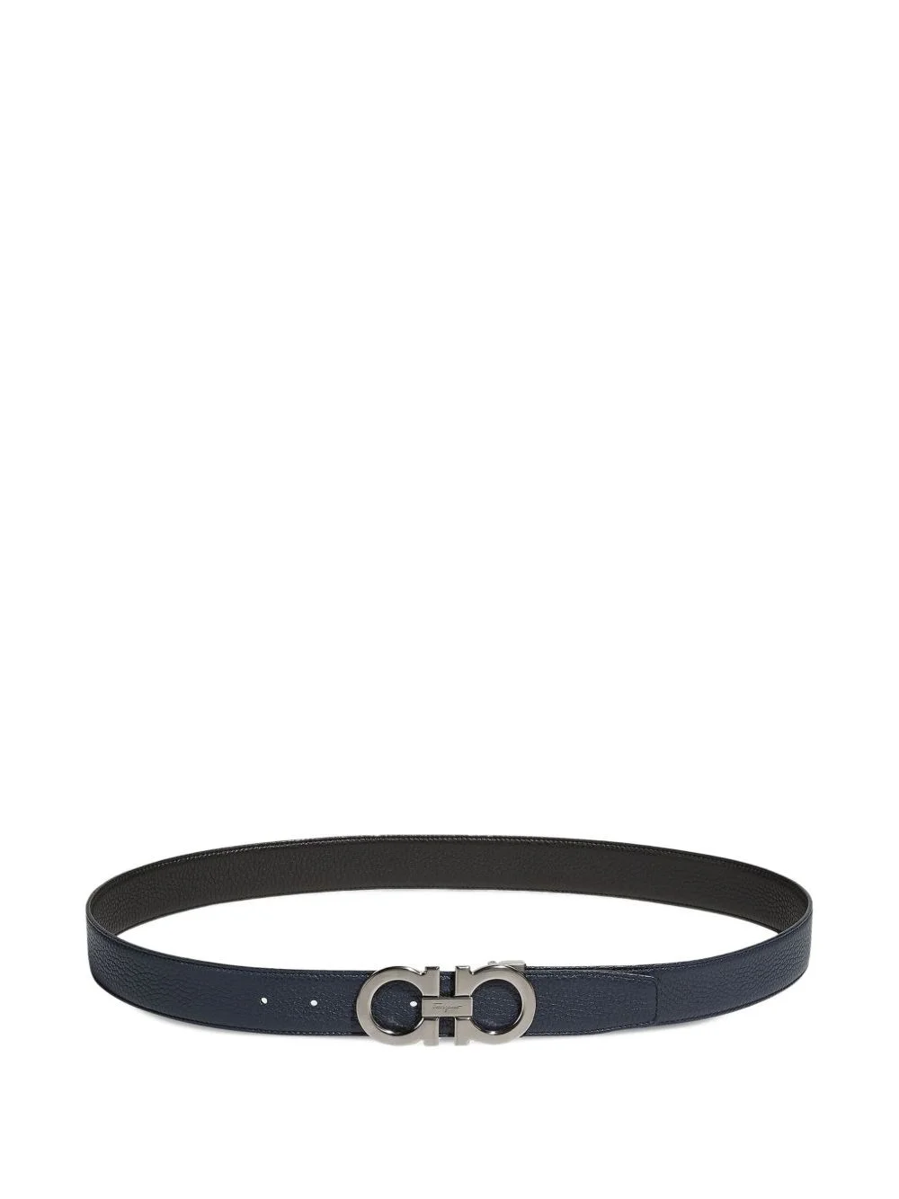 gancini-buckle leather belt - 1