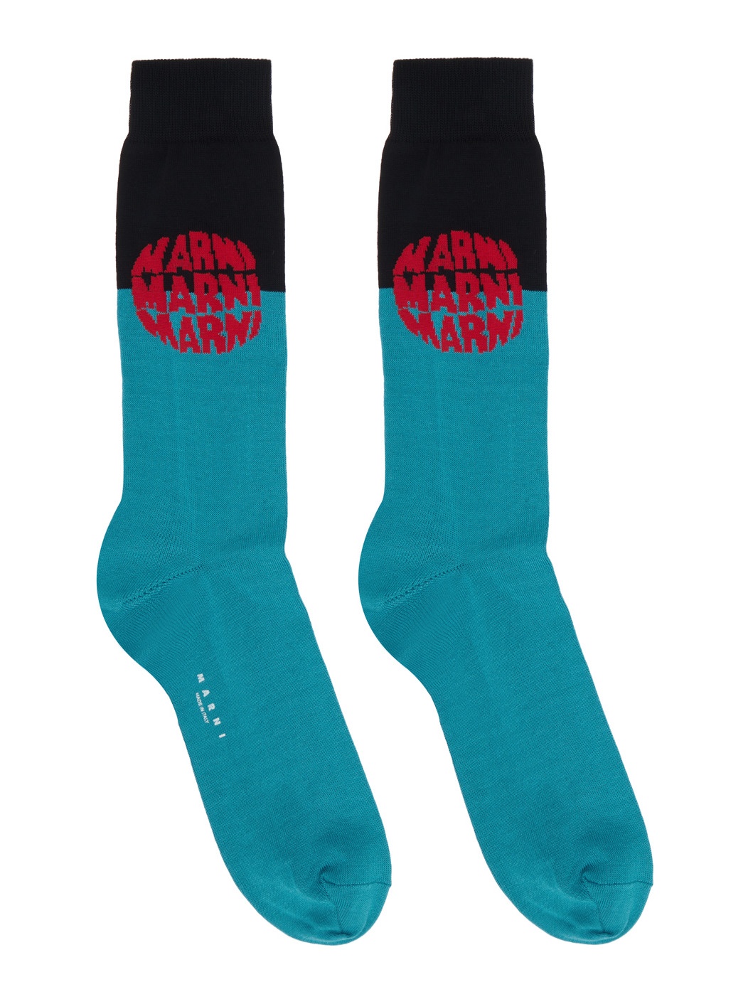 Black & Blue Dot Logo Socks - 1