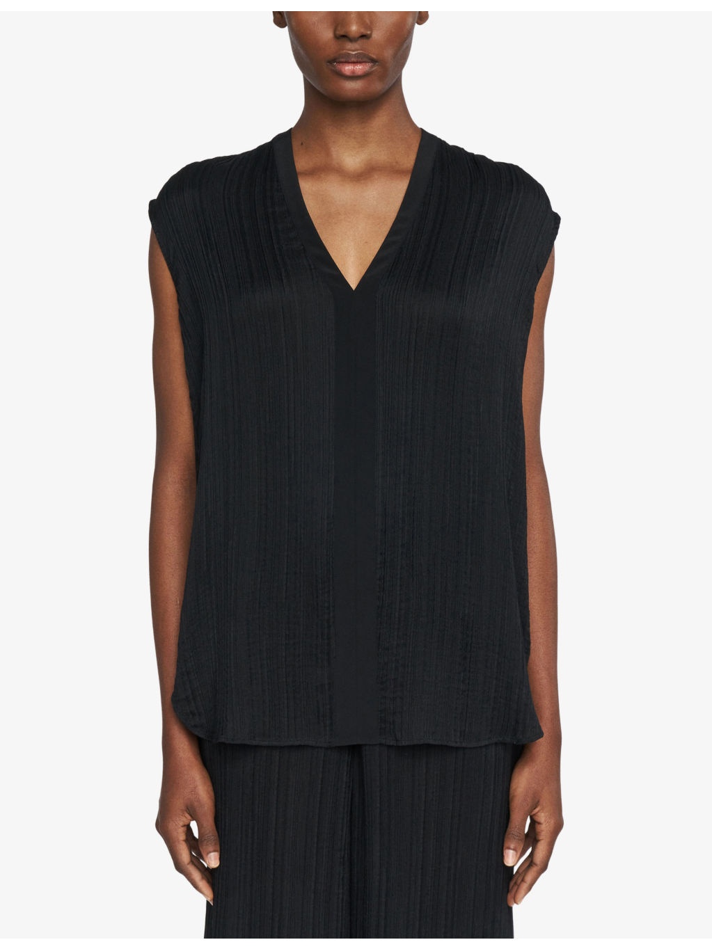 Lucien Pleated-Texture Viscose and Silk-Blend Top - 3