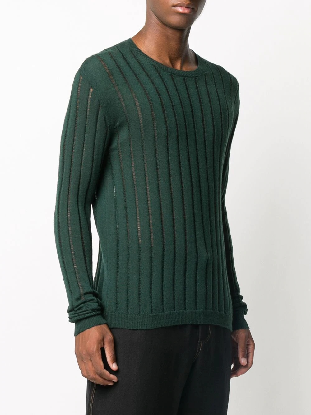 long sleeve fine-knit cashmere jumper - 3