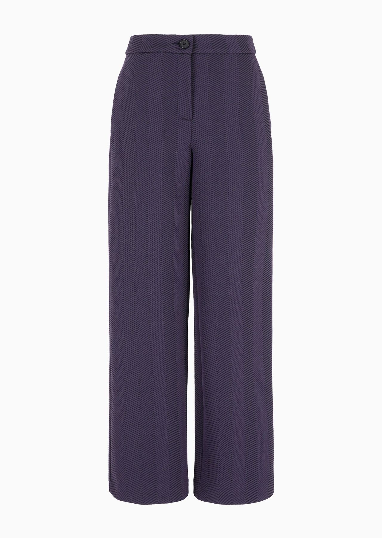 Embossed chevron jacquard jersey trousers - 1