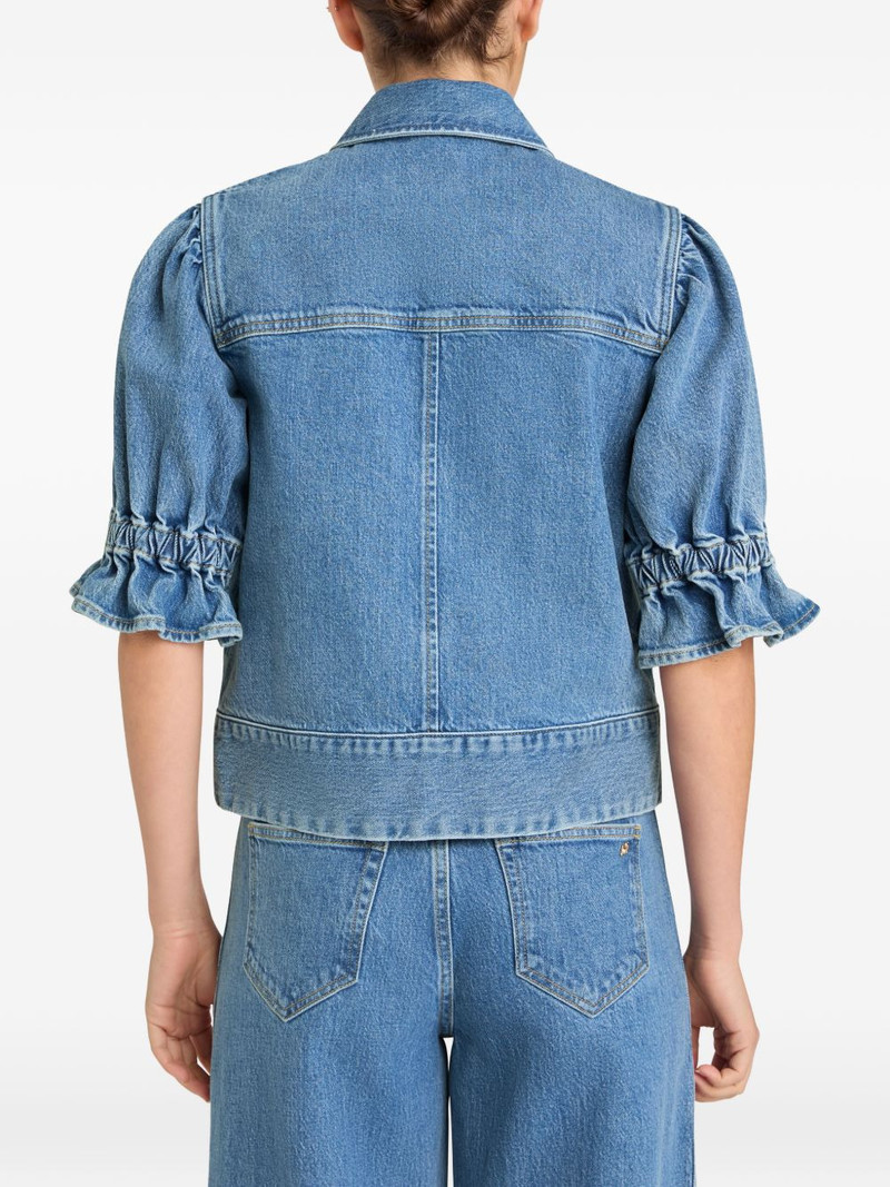 Holly puffed-sleeve denim jacket 4