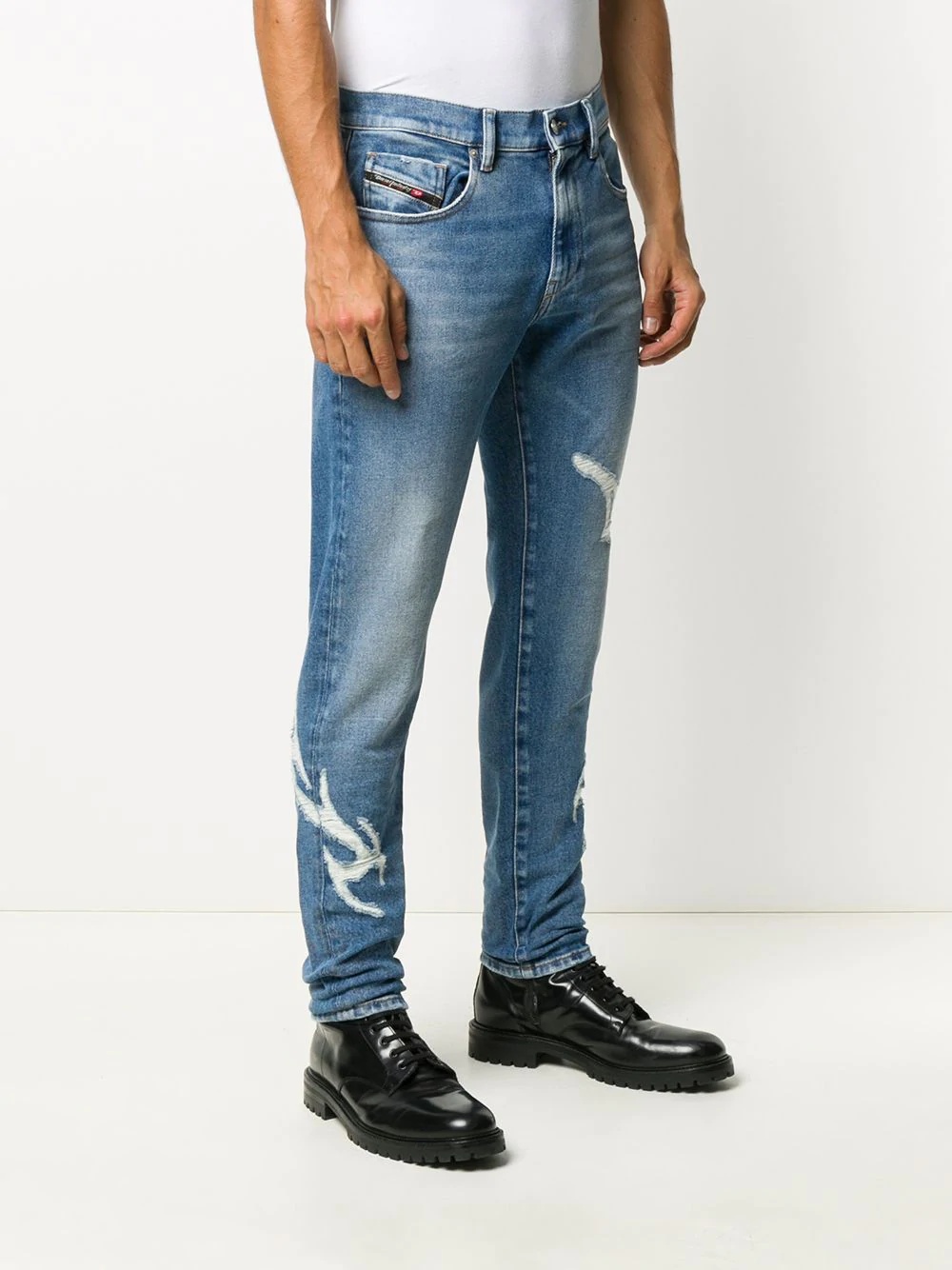 logo appliqué straight-leg jeans - 3