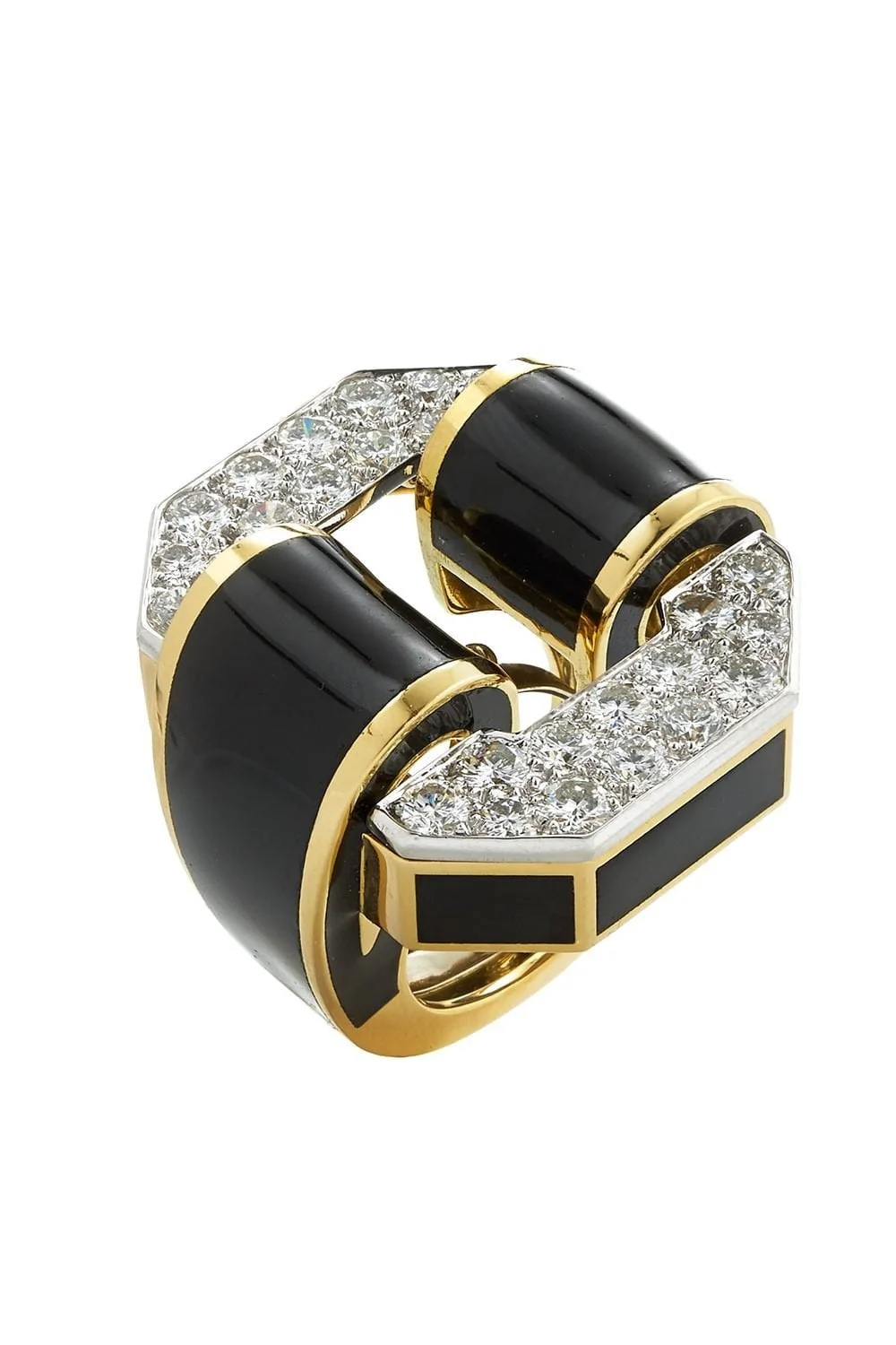 Diamond Octagonal Buckle Ring - 1
