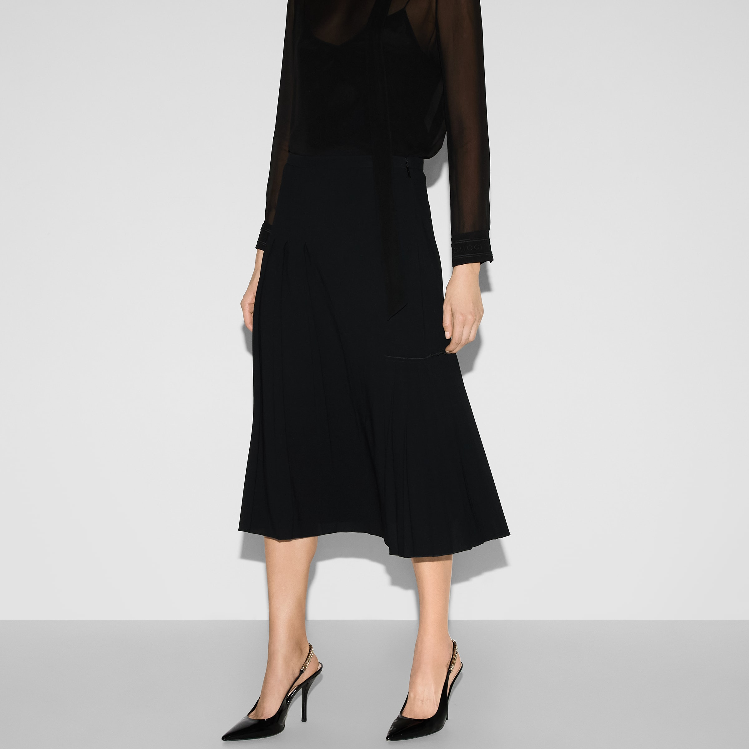 Light viscose sable skirt - 3