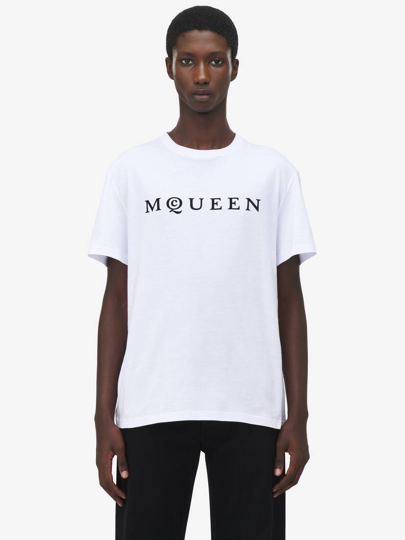 Alexander McQueen★フロックロゴ クルーネック Tシャツ ALEXANDER MCQUEEN フロックロコクルネックTシャツ 【関税込