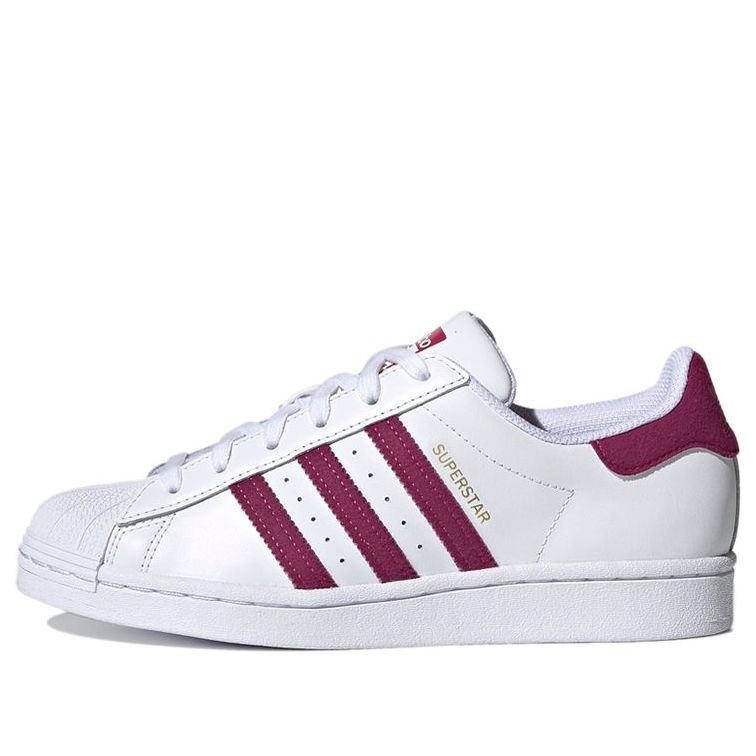 (WMNS) adidas originals Superstar 'White Red Gold' S42645 - 1