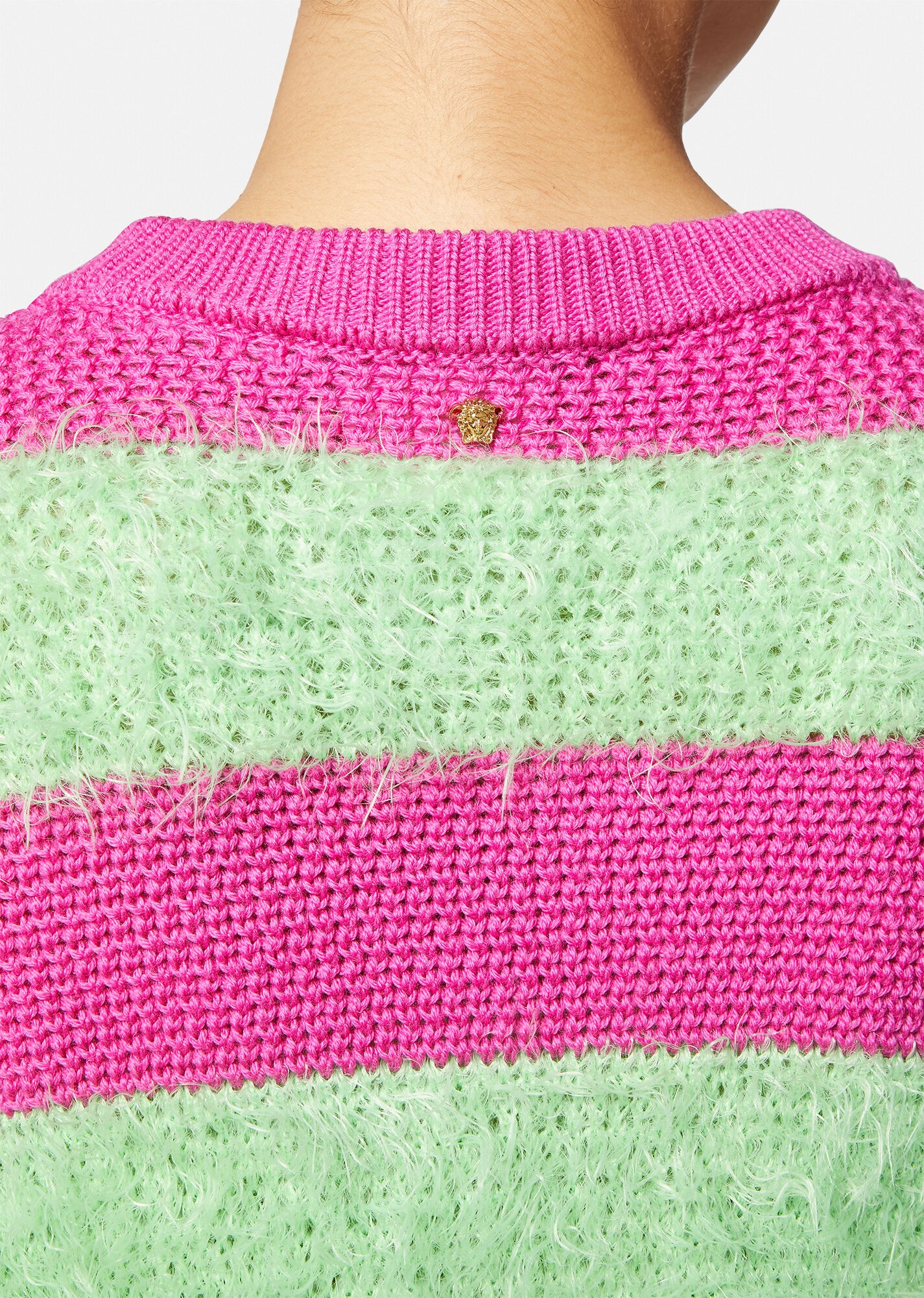 Striped Cable-Knit Sweater - 5