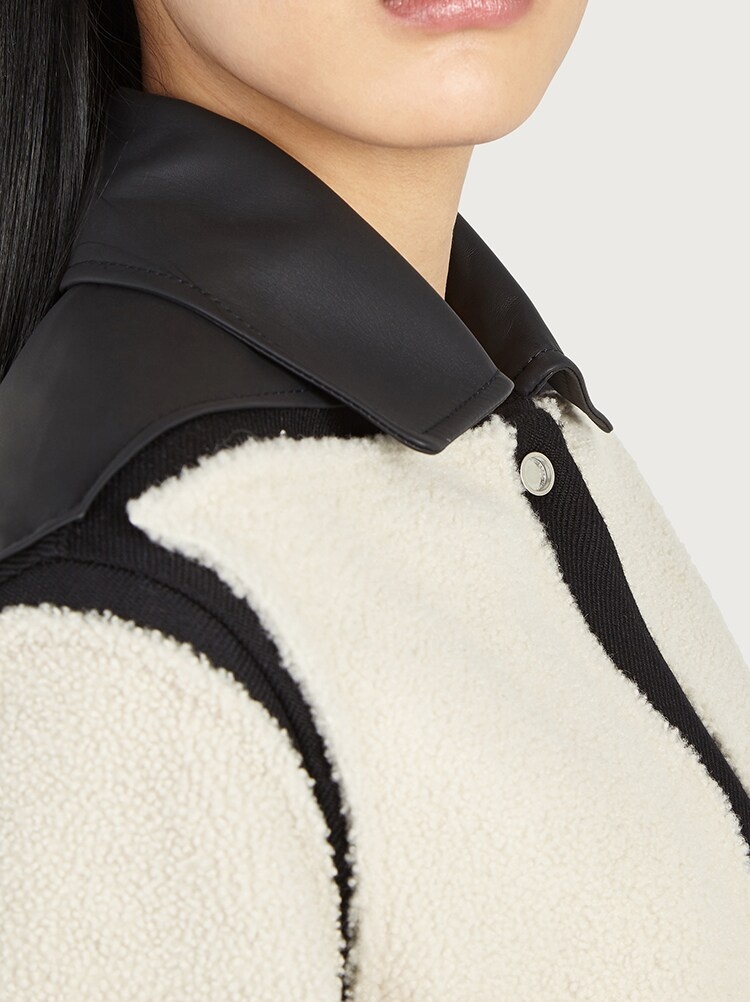 SHEARLING PANEL JACKET - 5