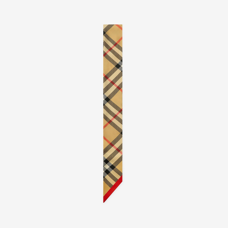 직사각형 check-pattern 실크 scarf 4