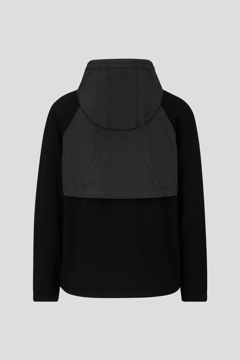 BOGNER Sohra Knitted hoodie in Black outlook