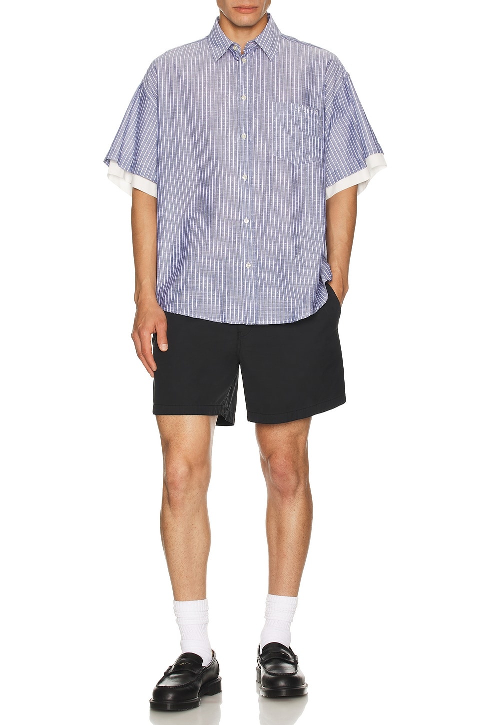 Le Pre Double Short Sleeve Button Down - 5