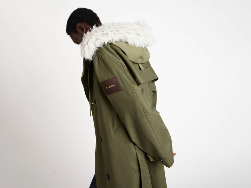 WOMENS DOUBLE BREASTED PARKA IN HUNTER GREEN 10