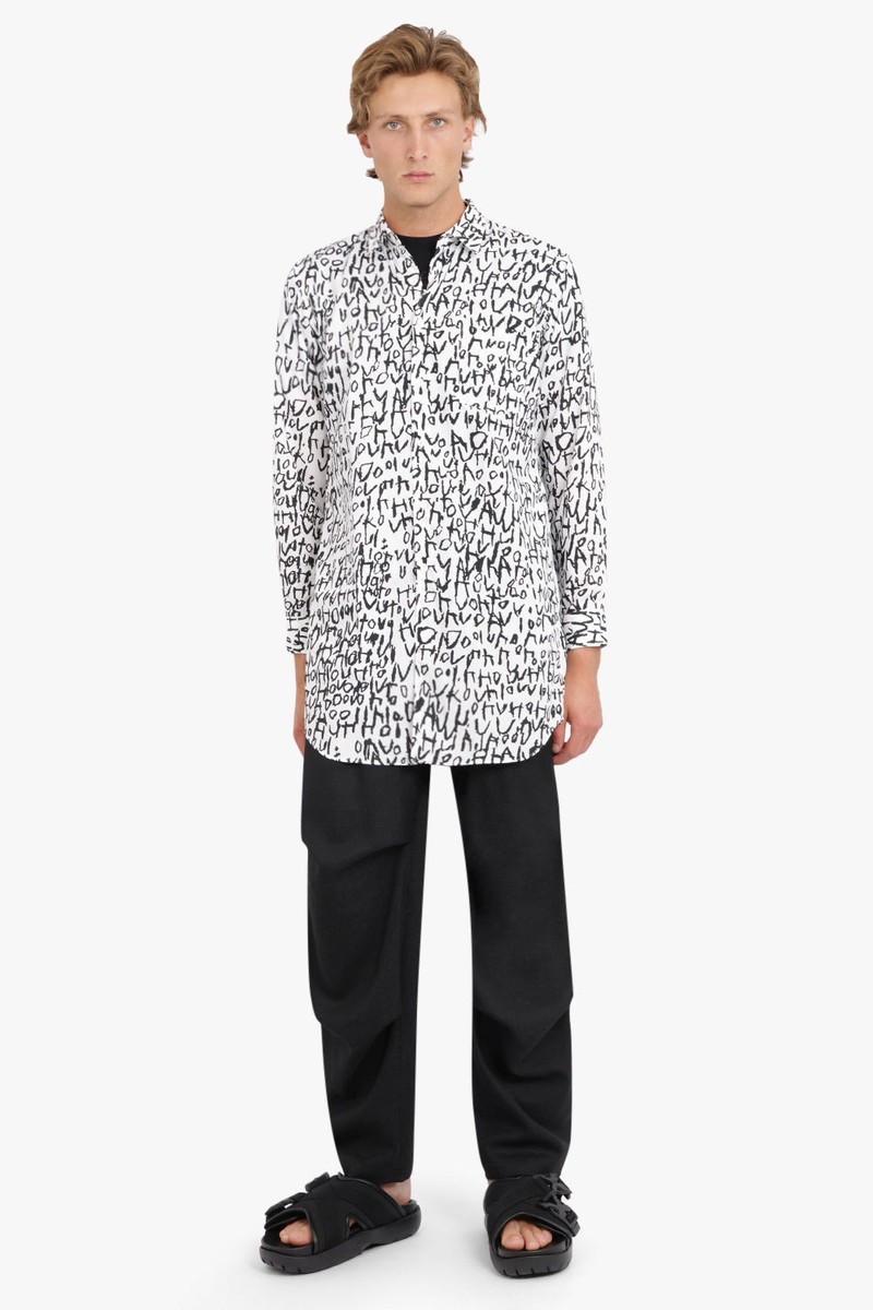 AFTER PRAY TECHNICAL SHINY WOOL PANTS | BLACK outlook