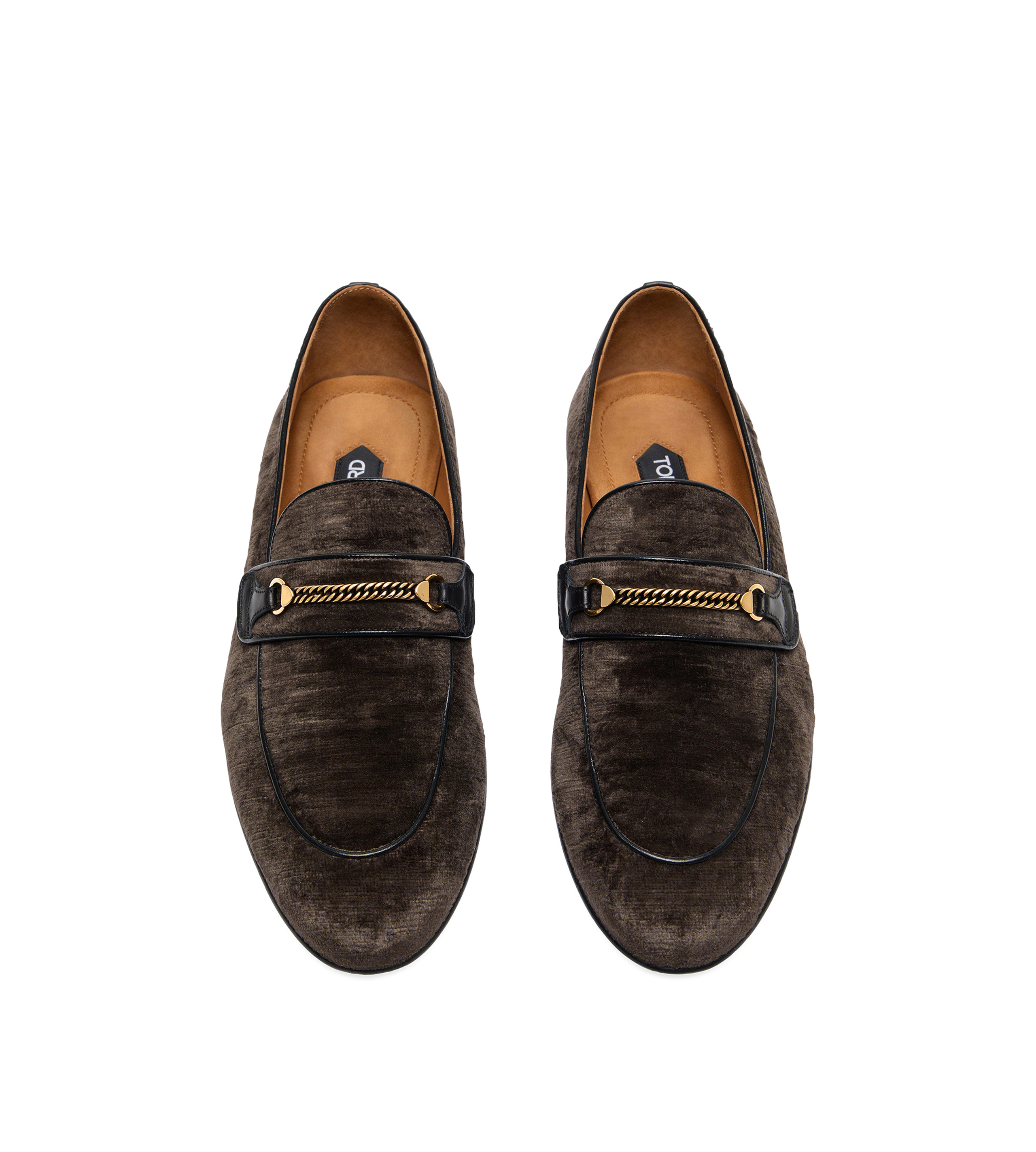 TEXTURED VELVET LIAM CHAIN LOAFER - 2