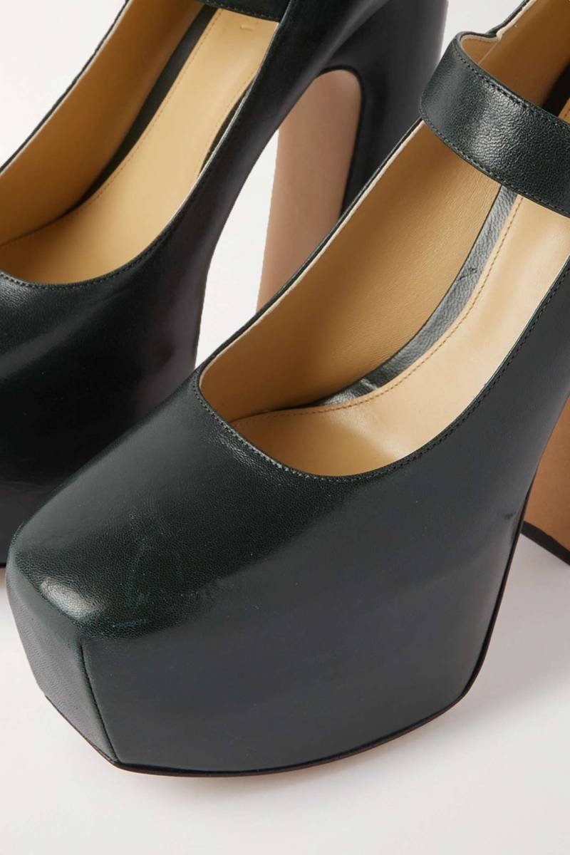 Club leather platform pumps 4