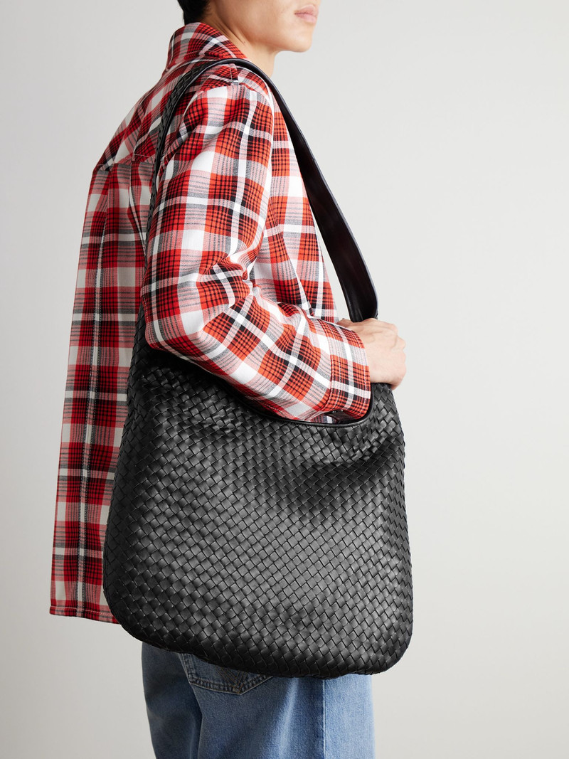 Bottega Veneta Intrecciato Leather Tote Bag Black outlook