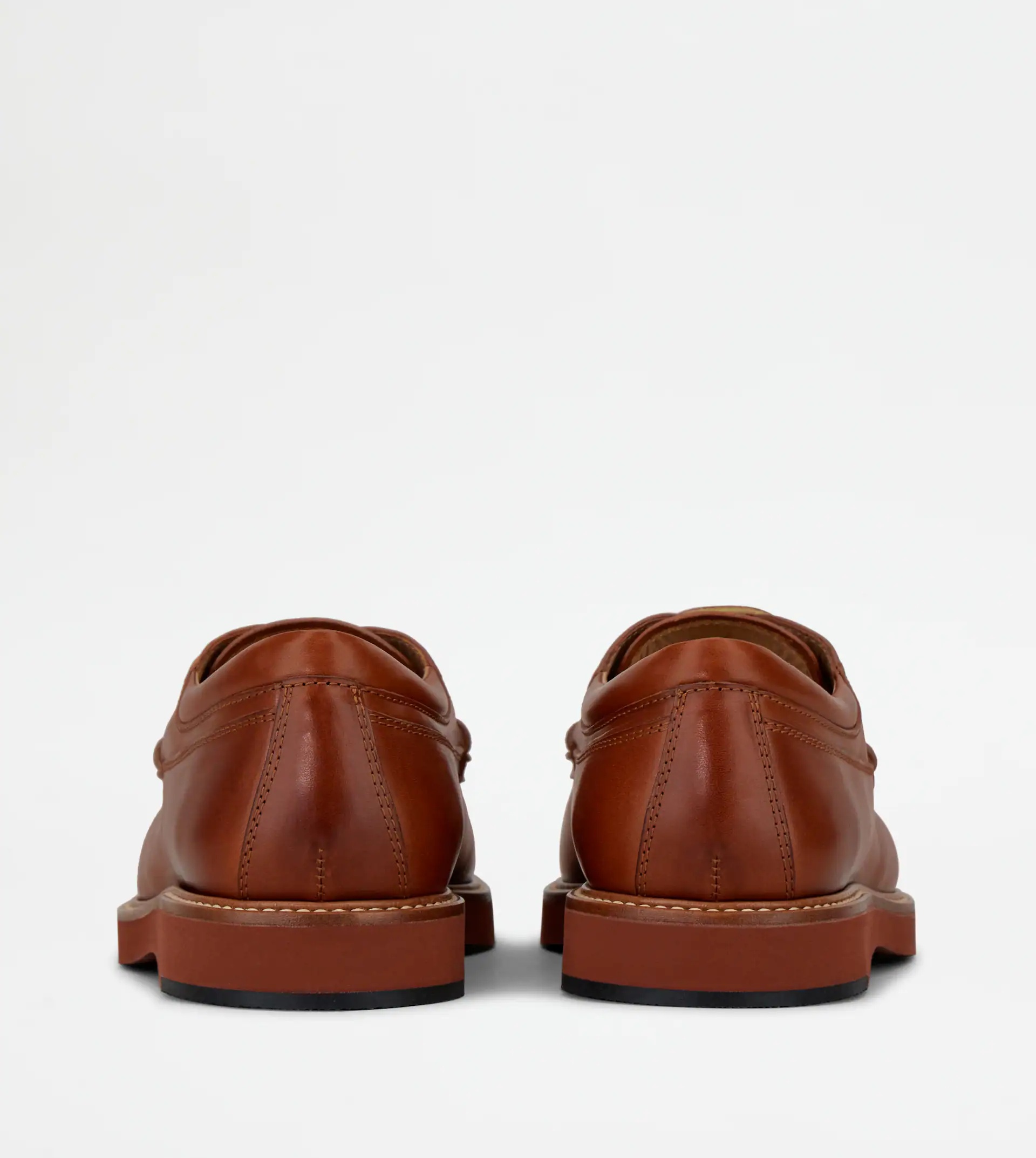 LACE-UPS IN LEATHER - BROWN - 3