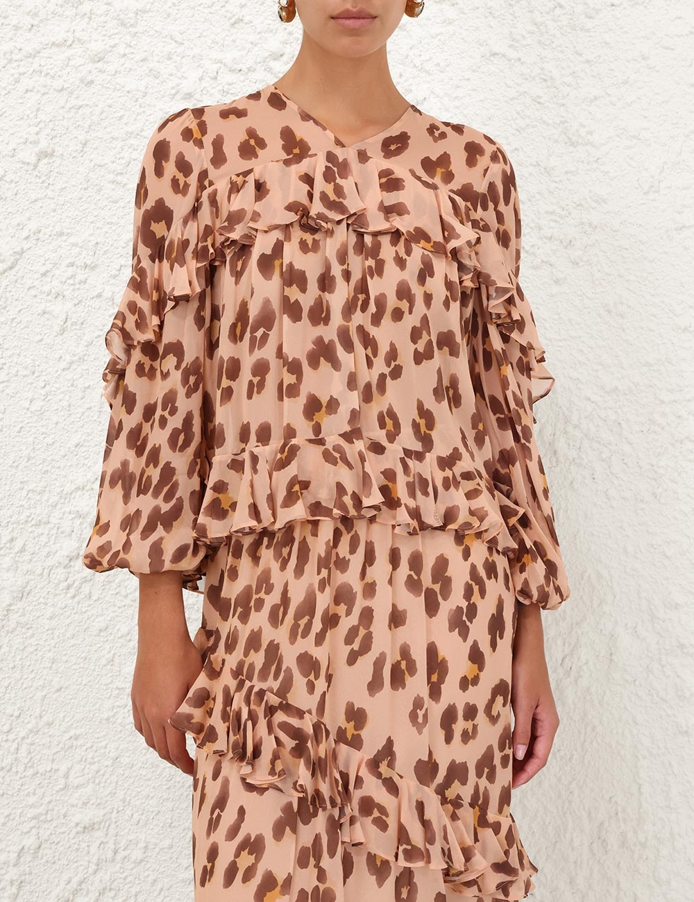 ILLUMINATE V NECK FLUTTER TOP - 2