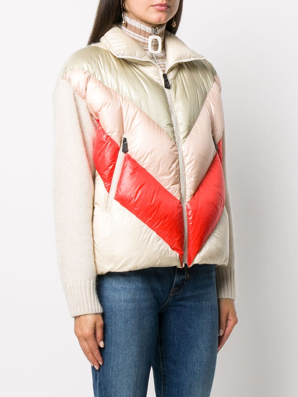 chevron puffer jacket - 3