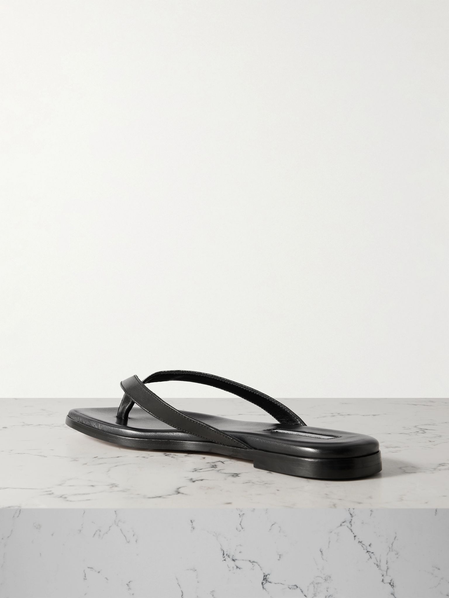 Meta leather flip flops Black - 3