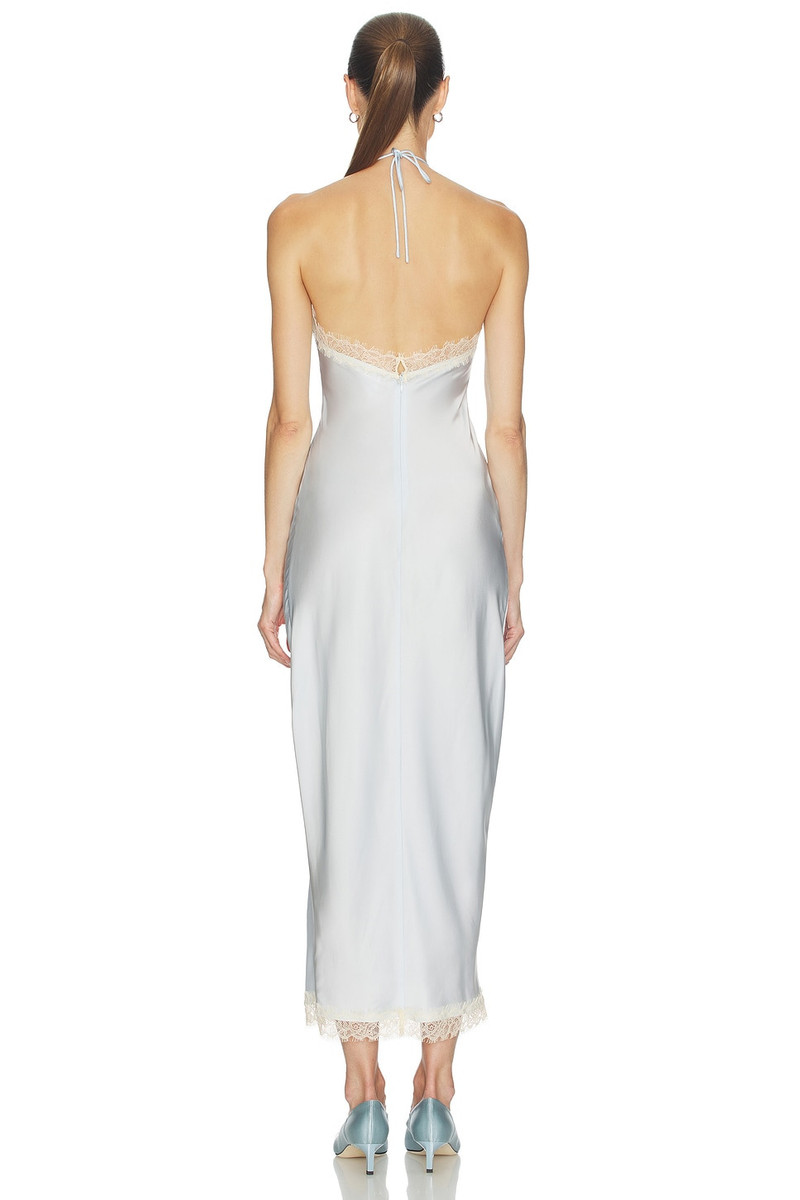 HELSA Viscose Satin Dress With Lace outlook