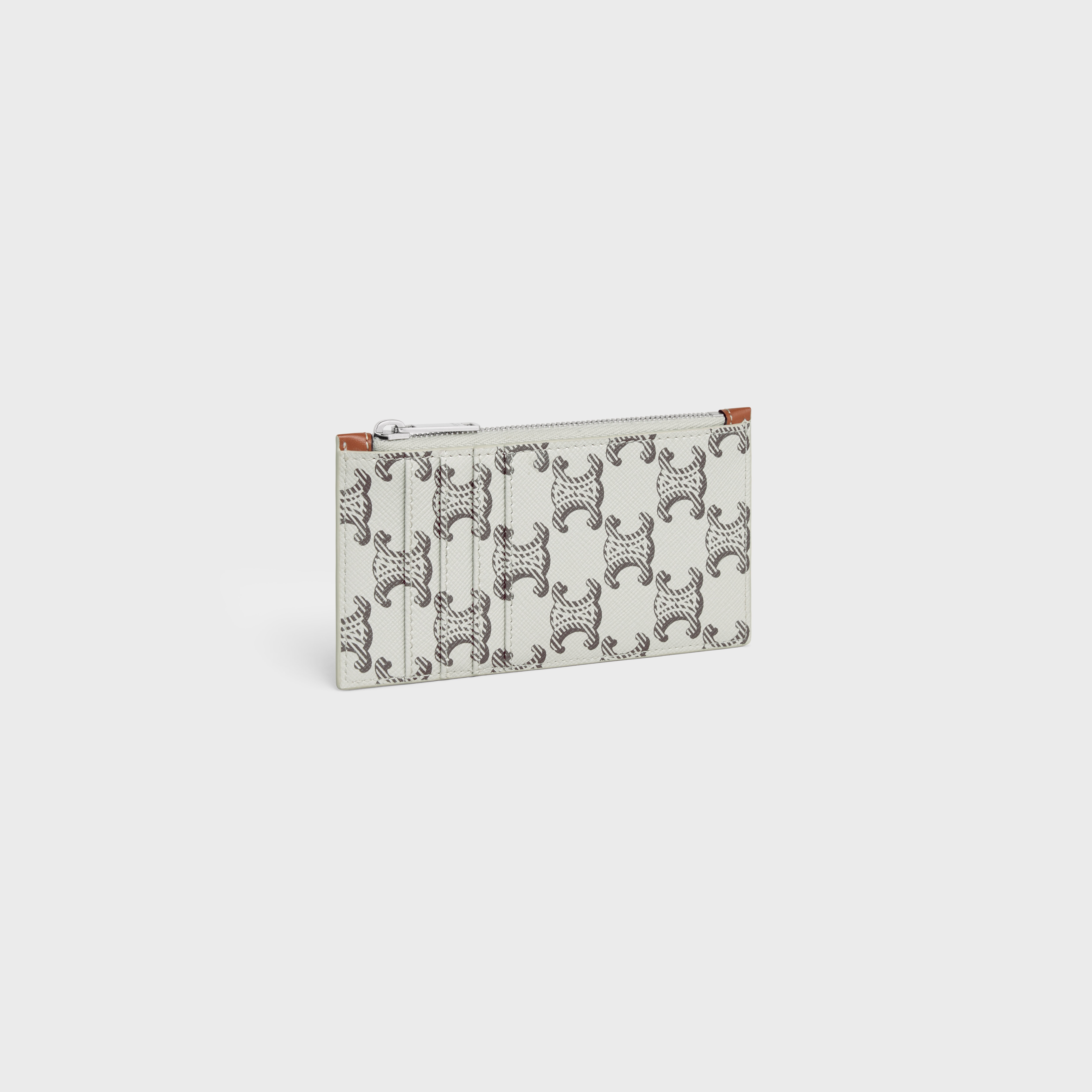 Zipped card holder in Triomphe canvas and calfskin - 2