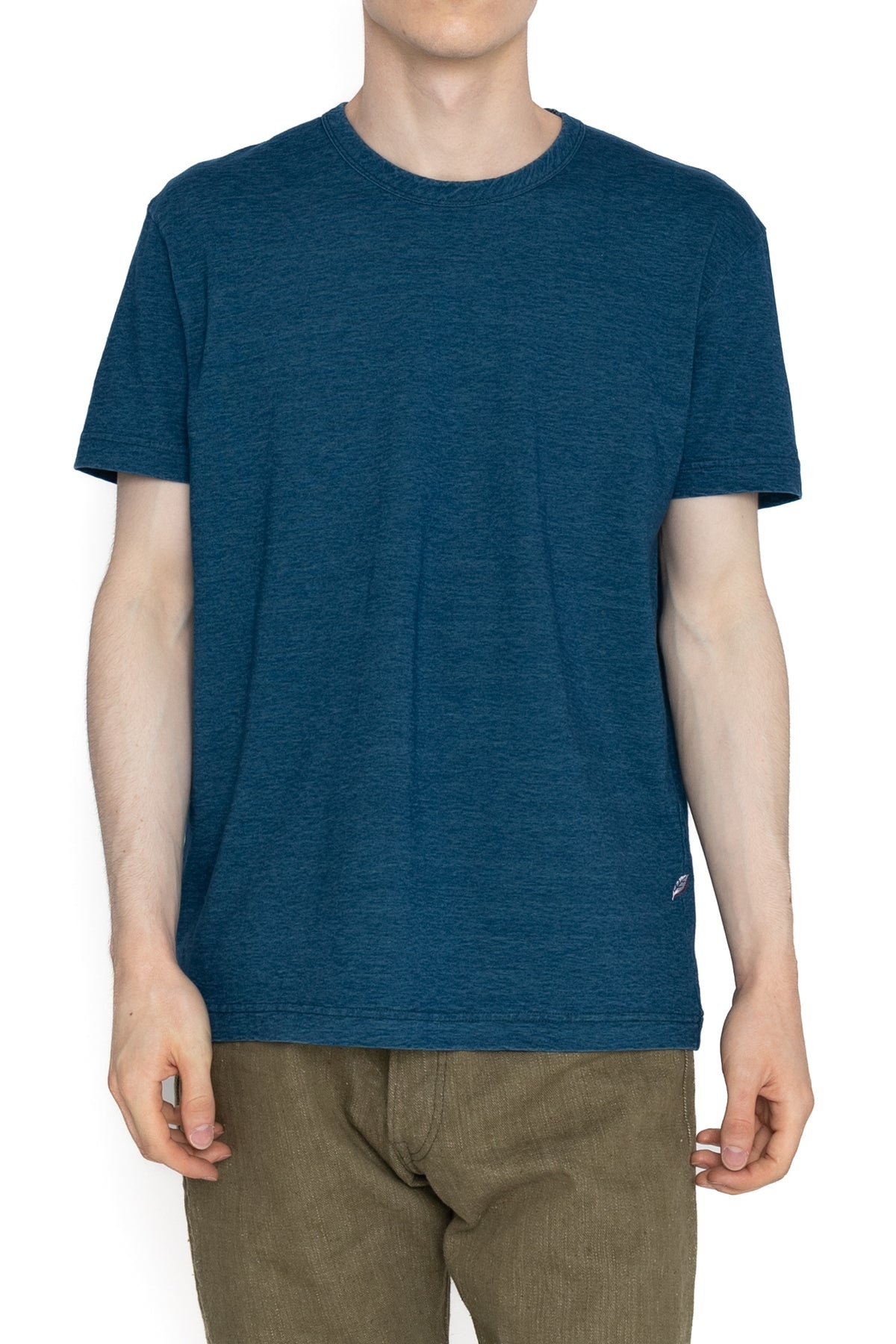 Indigo Jersey Crew Neck T-shirt - Greencast Indigo - 2
