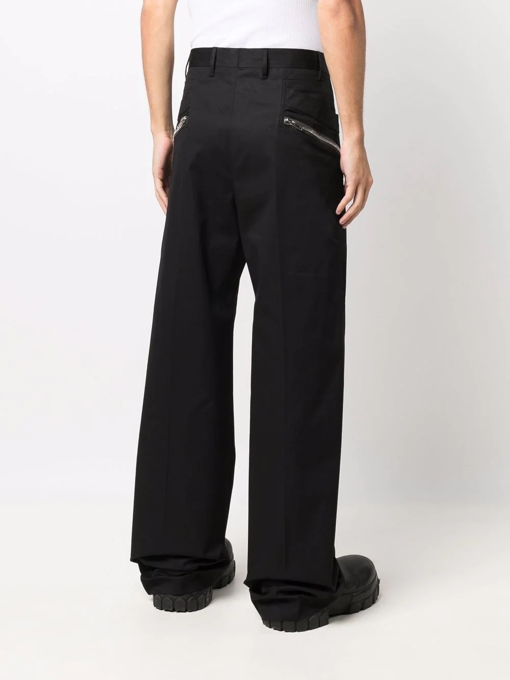 tailored flat cargo trousers - 4