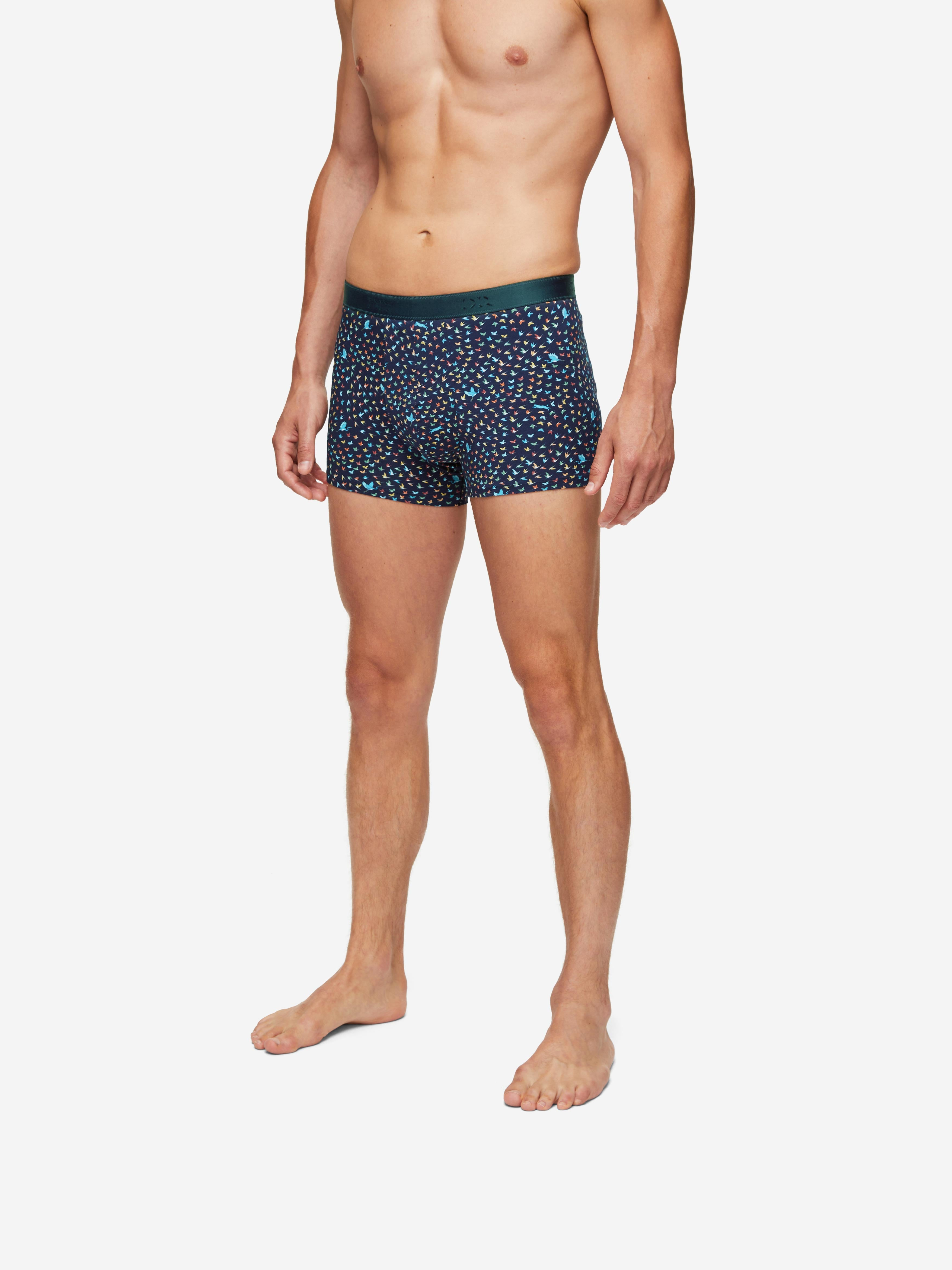 Men's Hipster Birds Pima Cotton Stretch Navy - 5