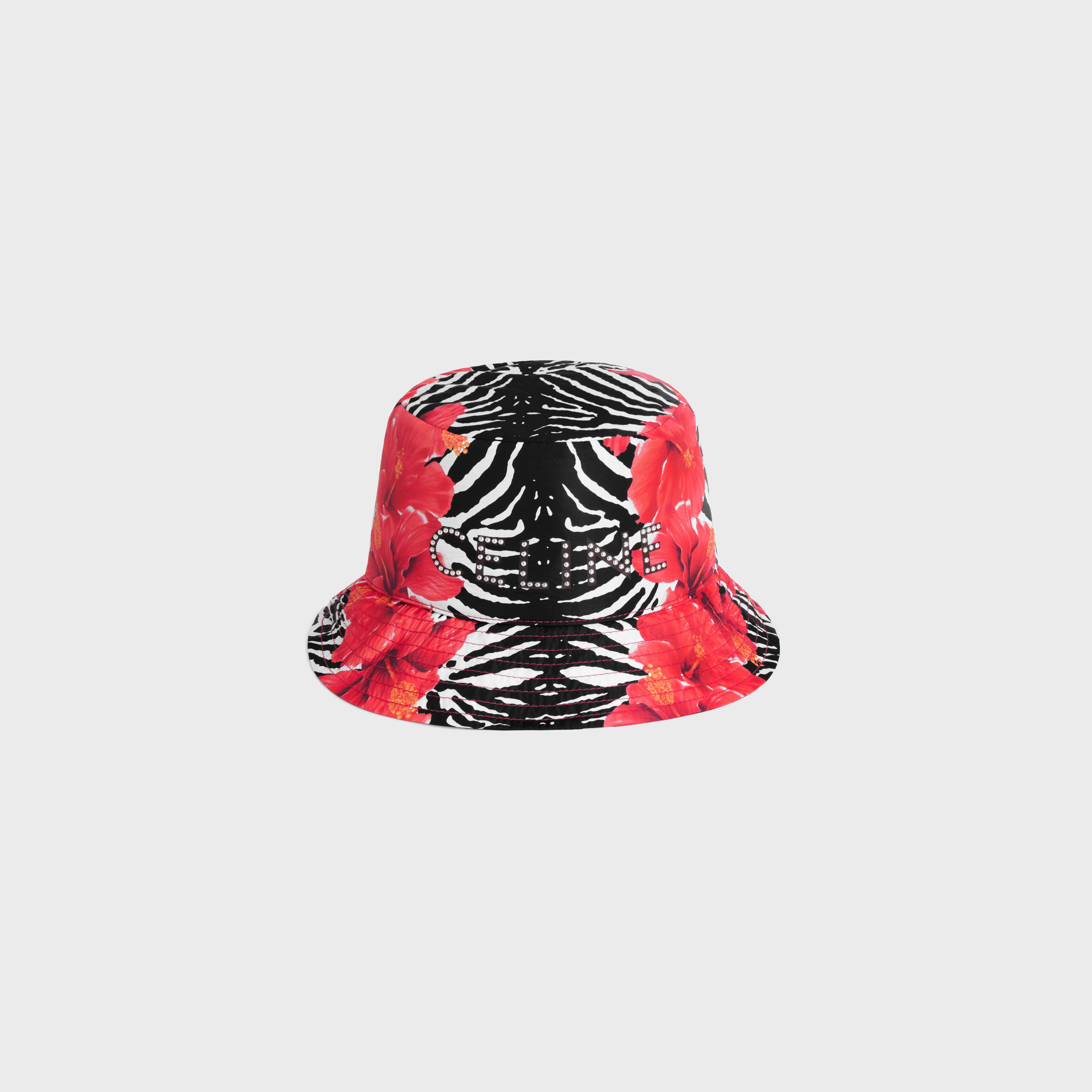celine STUDS bucket hat in hibiscus zebra nylon - 1