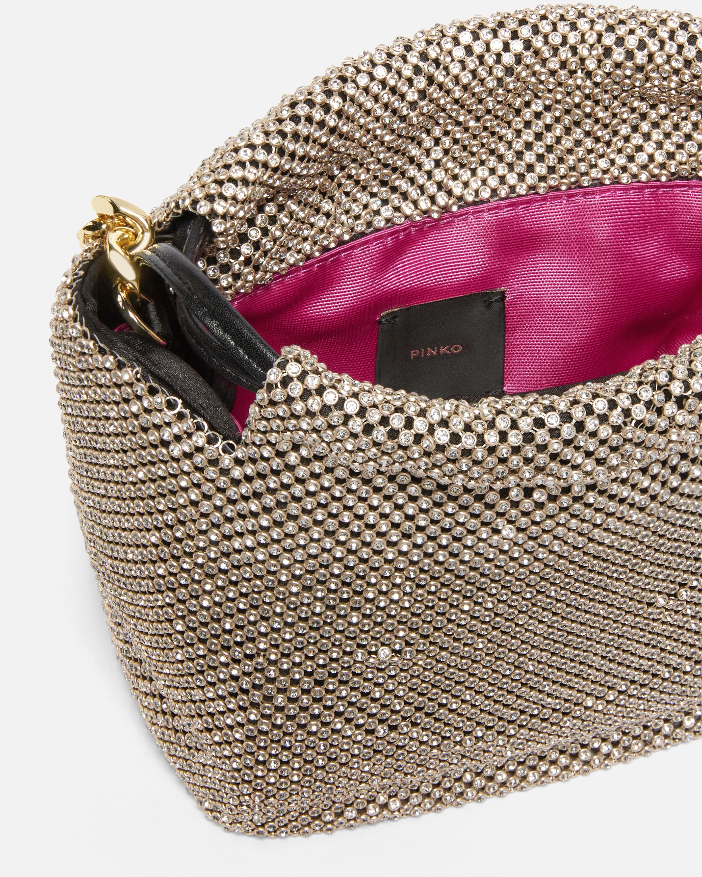 MINI CLUTCH IN RHINESTONE MESH - 4
