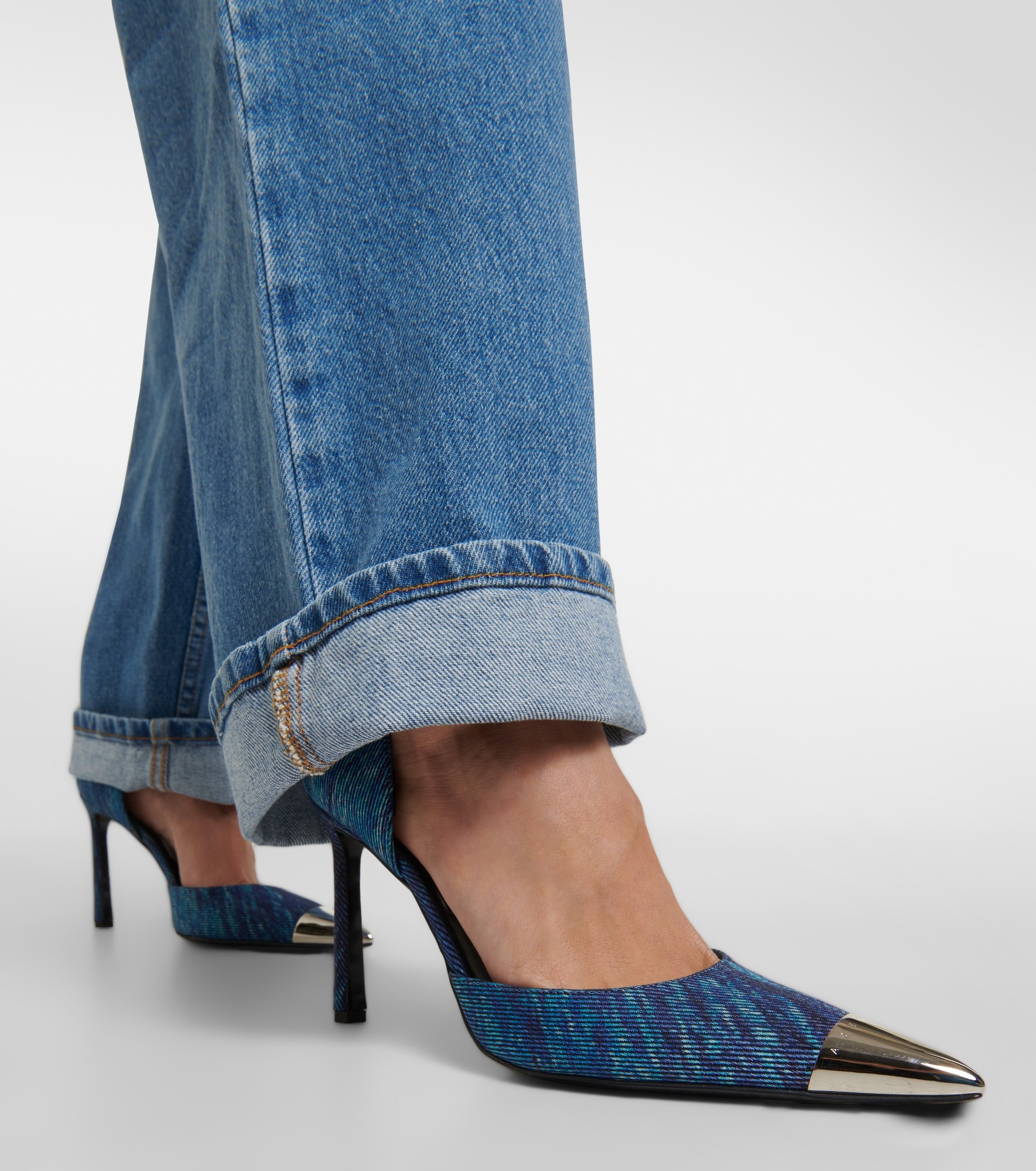 x Sergio Rossi denim pumps - 4