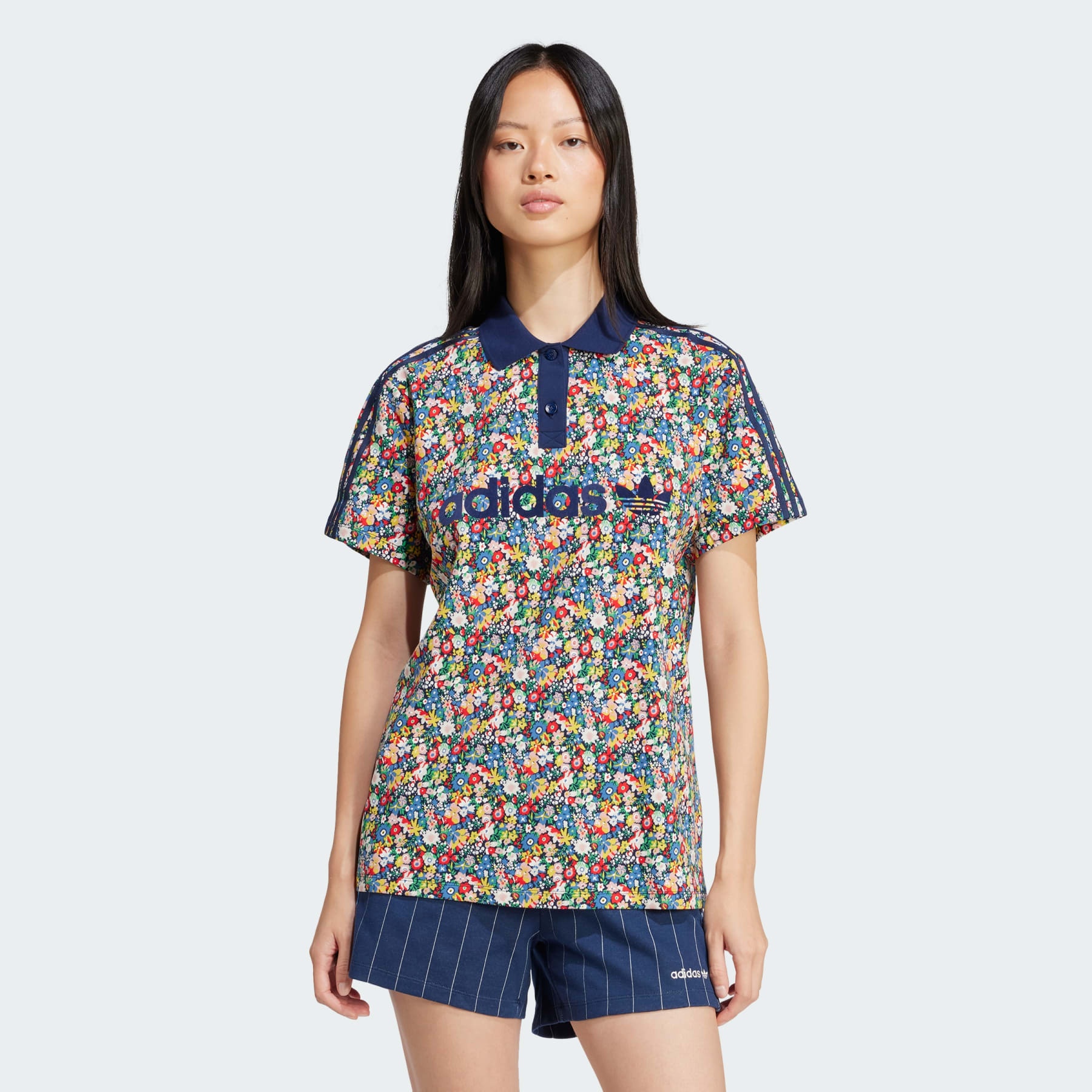 adidas×Liberty London☆Sleeveless Crop ポロシャツ【UK発】 adidas Originals x Liberty London Sleeveless Crop Polo