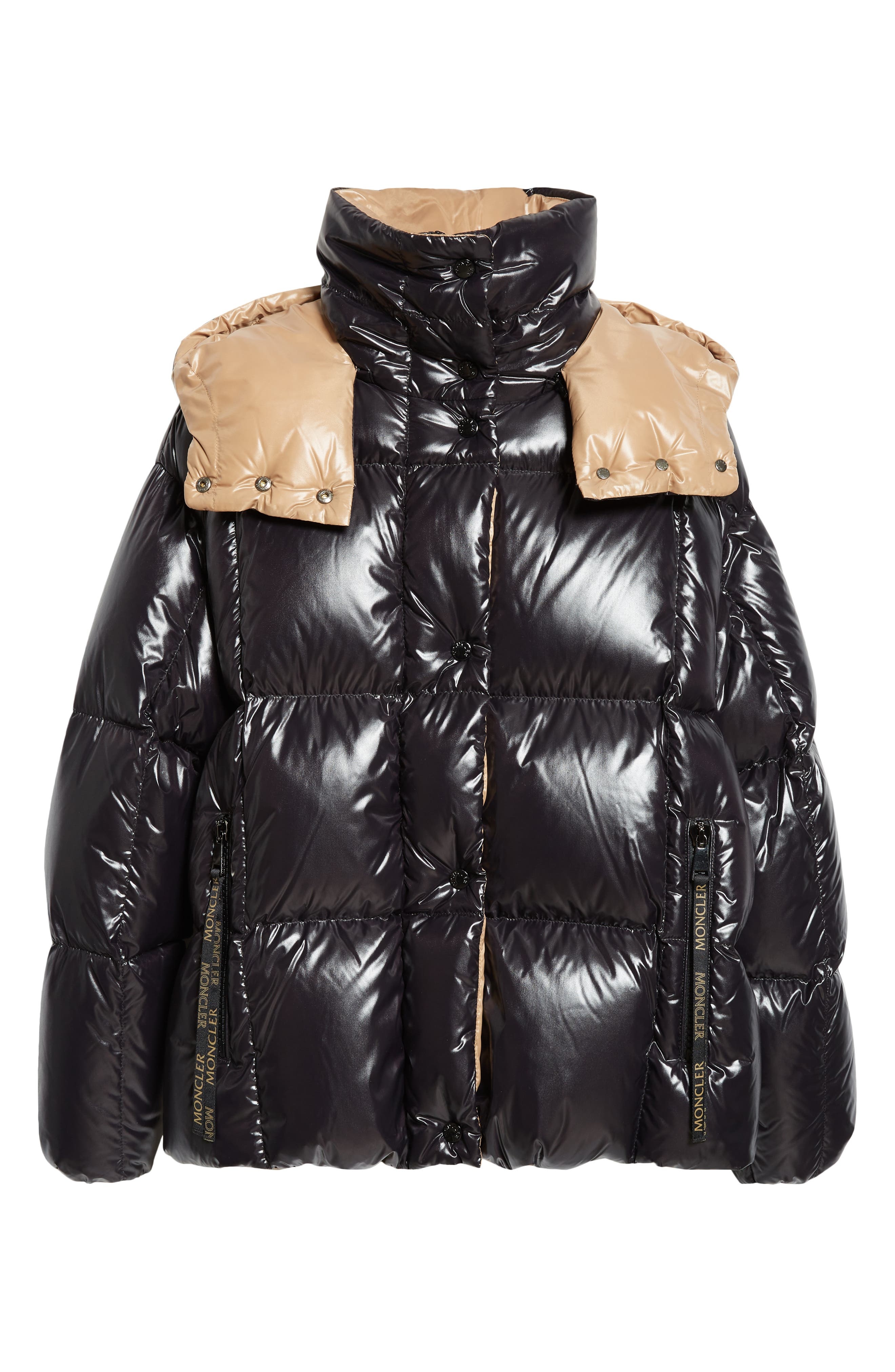 Moncler Parana Down Puffer Jacket with Removable Hood in Black/black at Nordstrom - 6