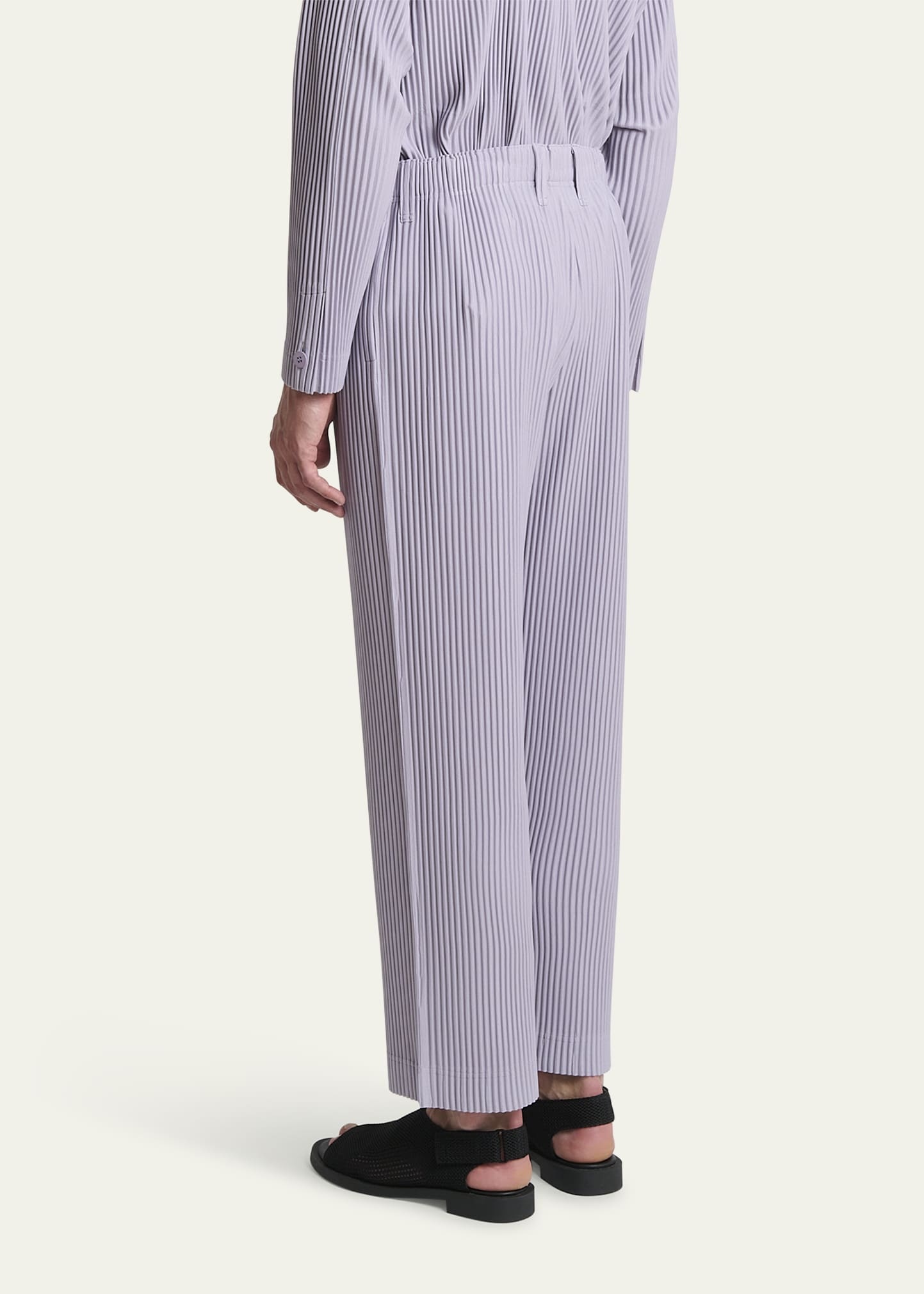 Men's Tailored Pleats Straight-Leg Pants - 3